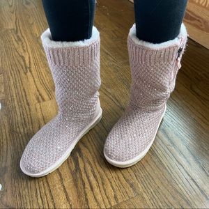 Pink Sequined Fluffy UGG boots (Children/Kids)